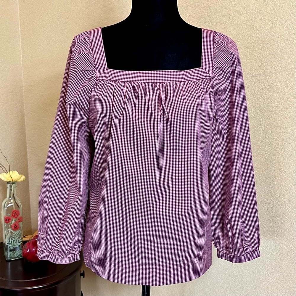 J. Crew Red Cotton Top